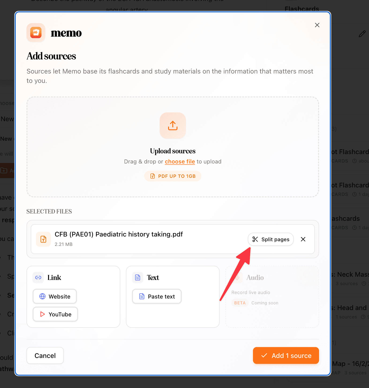 Split PDF Pages for Uploading