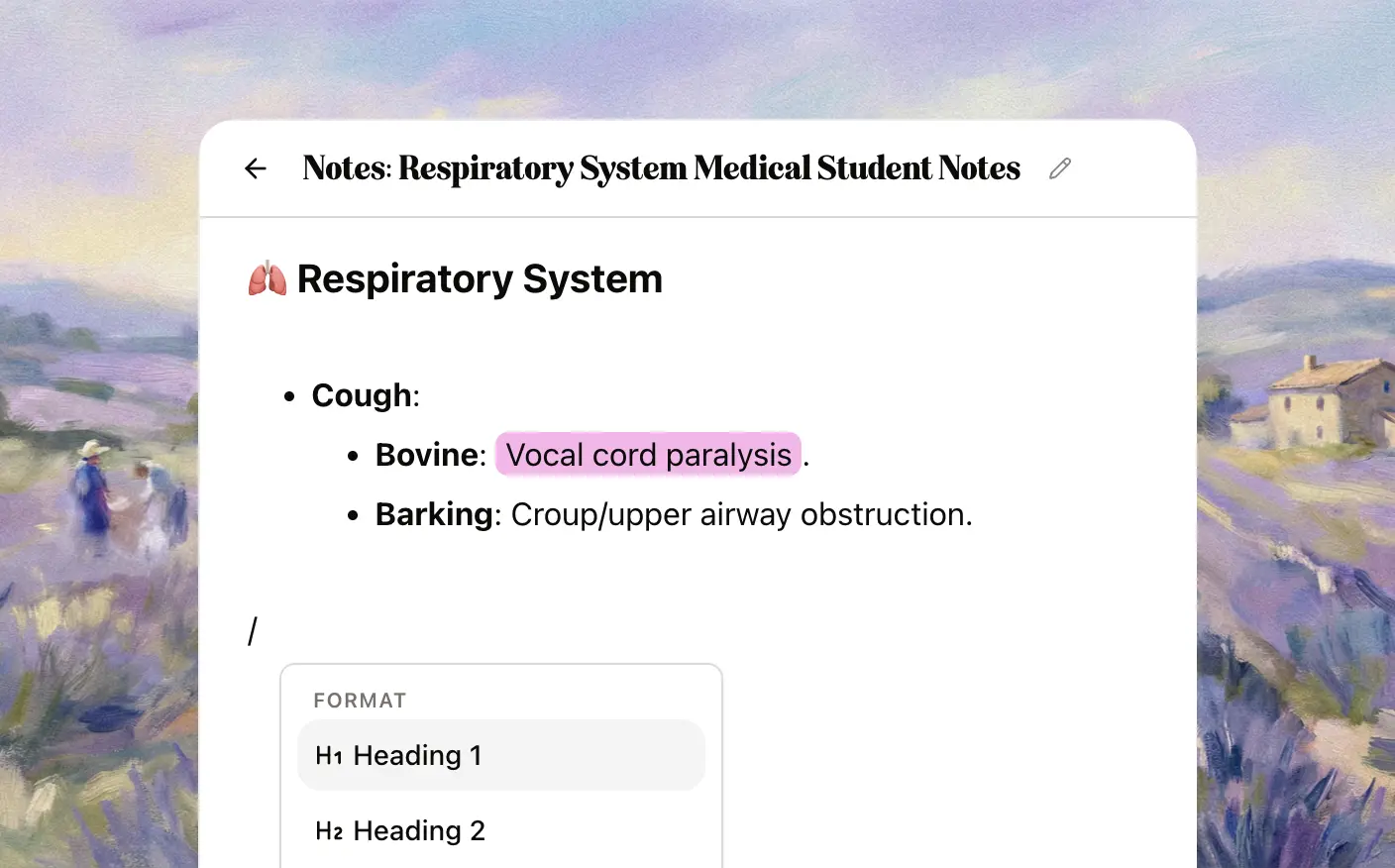 Memo notes with inline citations