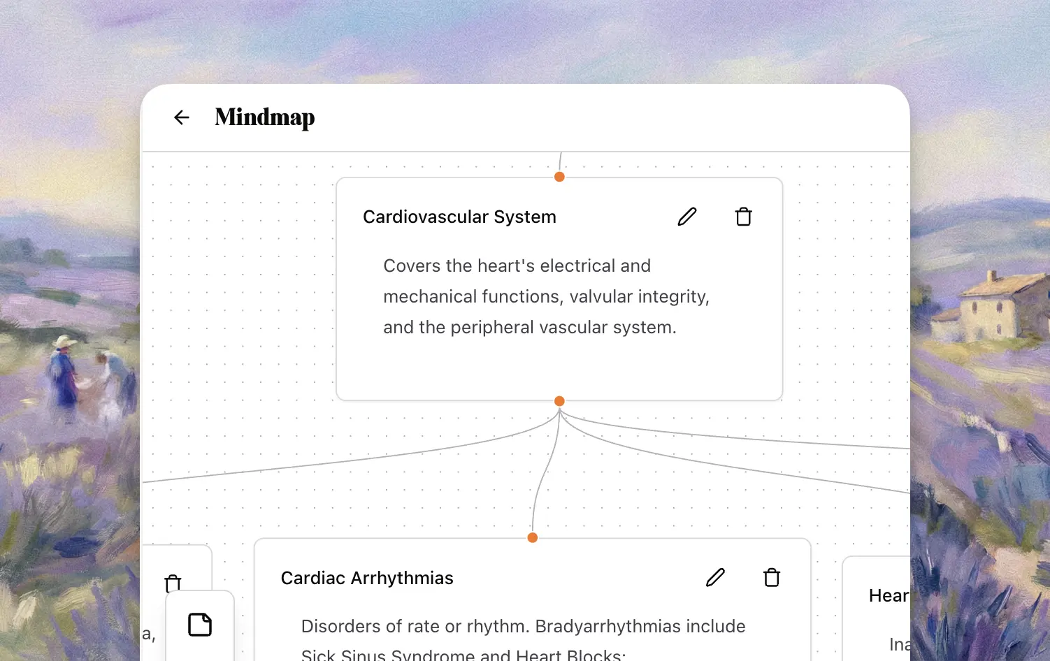 AI-generated mind map in Memo